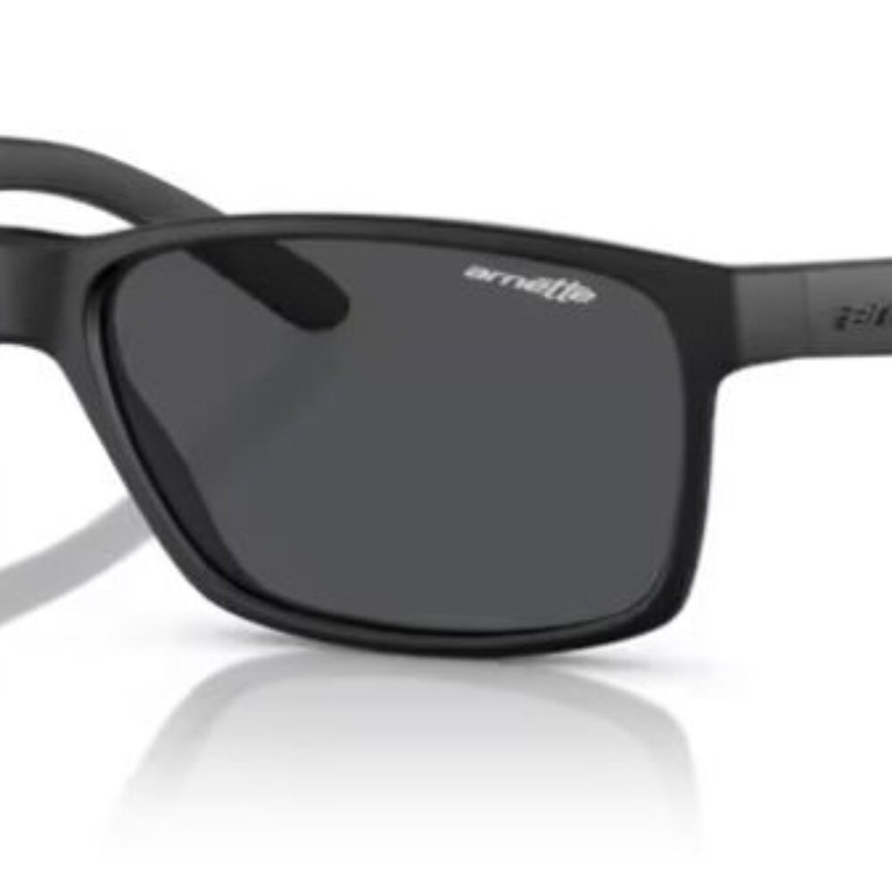 Arnette AN4185 Slickster Sunglasses Sun Glasses 447/87 Rubber Black Grey NEW